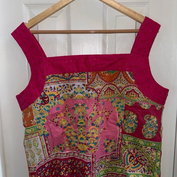 Van Huesen Top & Skirt Tropical NWT L Vibrant Multi Colors Vacation Island Artsy - Picture 3 of 14